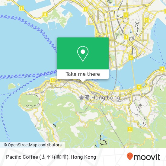 Pacific Coffee (太平洋咖啡) map