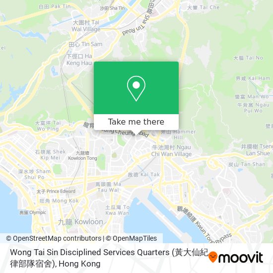 Wong Tai Sin Disciplined Services Quarters (黃大仙紀律部隊宿舍) map