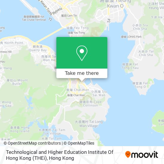 Technological and Higher Education Institute Of Hong Kong (THEi) map