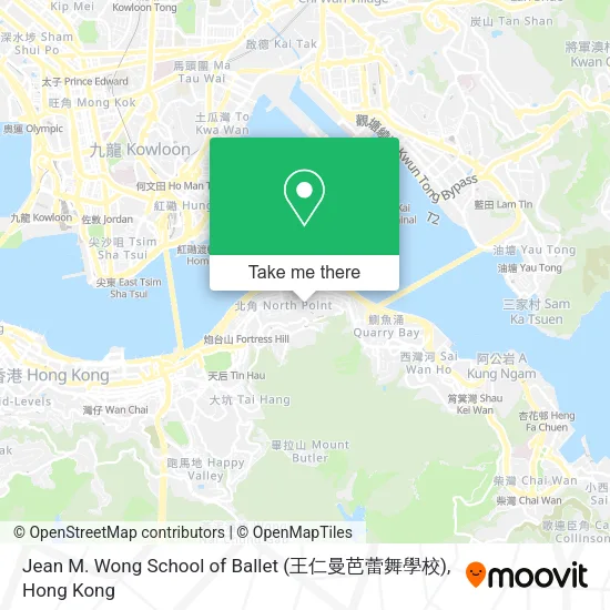 Jean M. Wong School of Ballet (王仁曼芭蕾舞學校)地圖