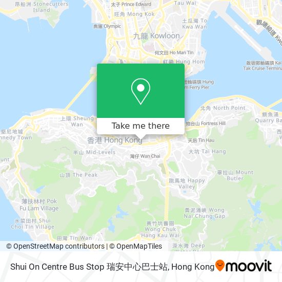 Shui On Centre Bus Stop 瑞安中心巴士站 map