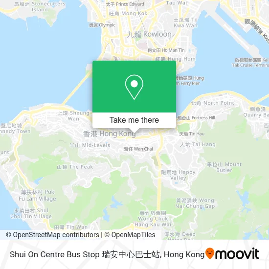 Shui On Centre Bus Stop 瑞安中心巴士站 map