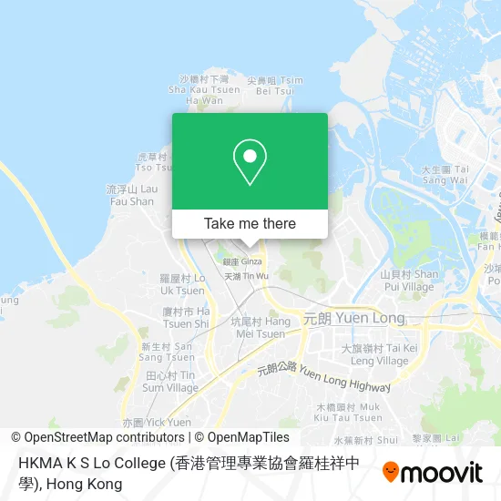HKMA K S Lo College (香港管理專業協會羅桂祥中學)地圖