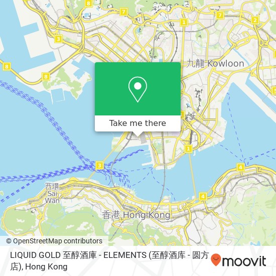 LIQUID GOLD 至醇酒庫 - ELEMENTS (至醇酒库 - 圆方店) map