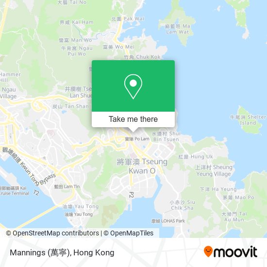 Mannings (萬寧) map
