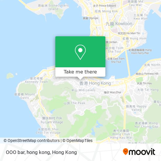 OOO bar, hong kong map