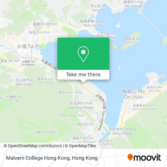 Malvern College Hong Kong map