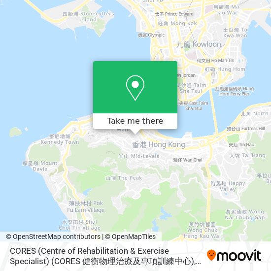 CORES (Centre of Rehabilitation & Exercise Specialist) (CORES 健衡物理治療及專項訓練中心) map