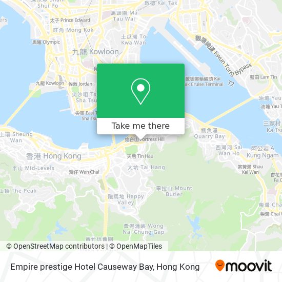 Empire prestige Hotel Causeway Bay map