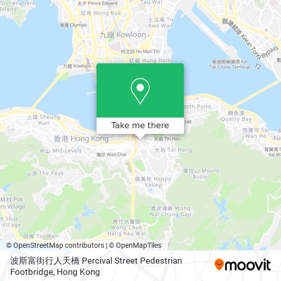 波斯富街行人天橋 Percival Street Pedestrian Footbridge map