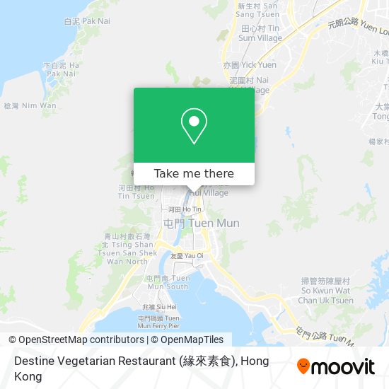 Destine Vegetarian Restaurant (緣來素食) map