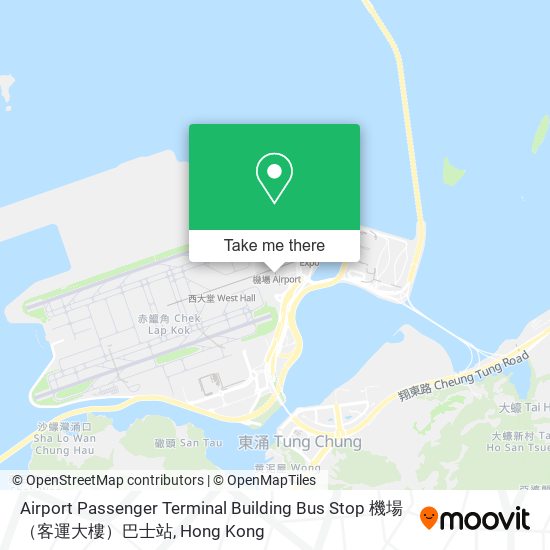 Airport Passenger Terminal Building Bus Stop 機場（客運大樓）巴士站 map