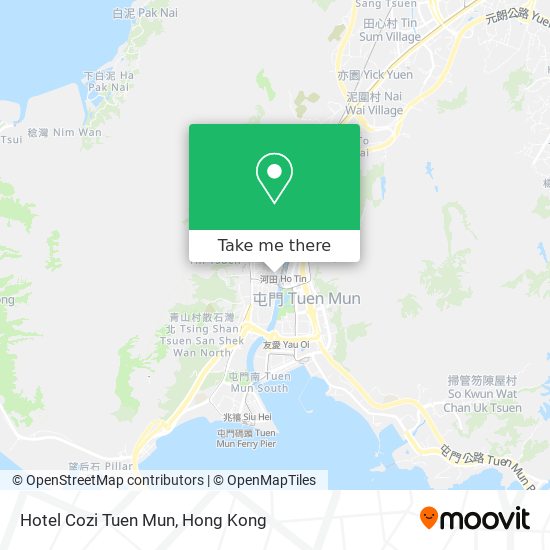 Hotel Cozi Tuen Mun map