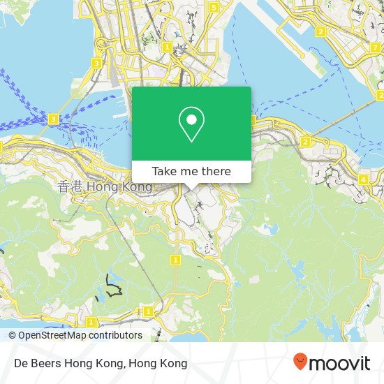 De Beers Hong Kong地圖
