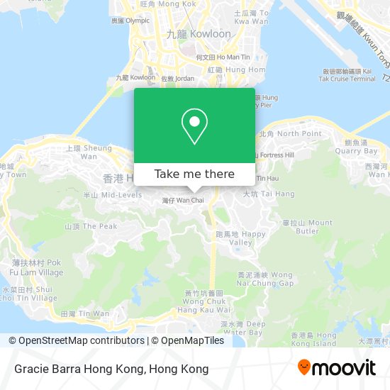 Gracie Barra Hong Kong map
