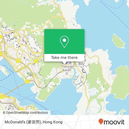 McDonald’s (麥當勞) map