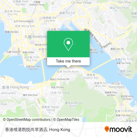 香港维港凯悦尚萃酒店地圖