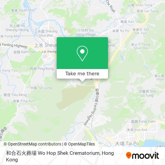 和合石火葬場 Wo Hop Shek Crematorium map