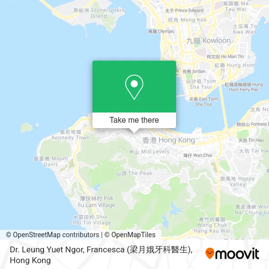 Dr. Leung Yuet Ngor, Francesca (梁月娥牙科醫生)地圖