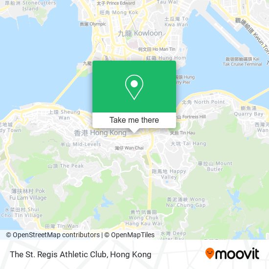 The St. Regis Athletic Club map