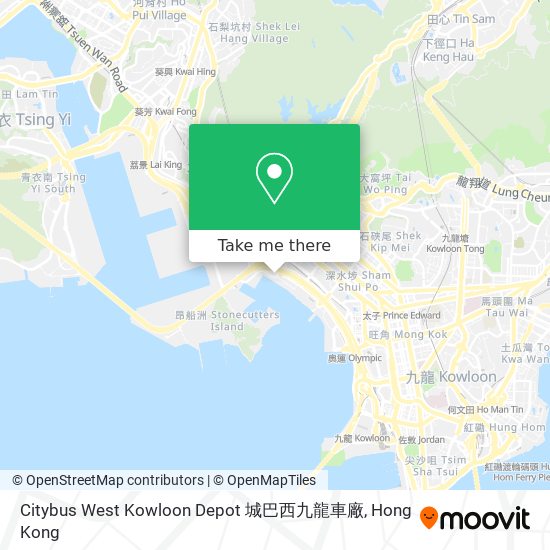Citybus West Kowloon Depot 城巴西九龍車廠 map