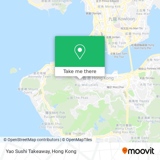 Yao Sushi Takeaway map