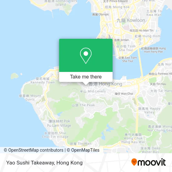 Yao Sushi Takeaway map