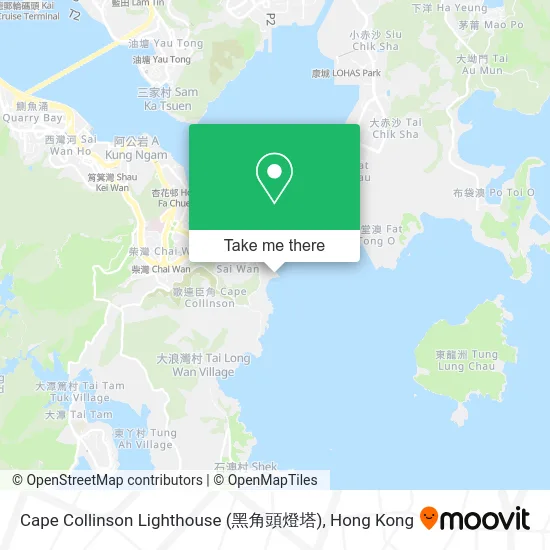 Cape Collinson Lighthouse (黑角頭燈塔) map