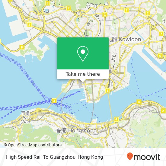 High Speed Rail To Guangzhou map