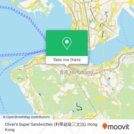 Oliver's Super Sandwiches (利華超級三文治)地圖