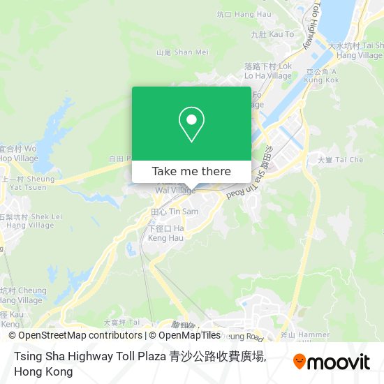 Tsing Sha Highway Toll Plaza 青沙公路收費廣場 map