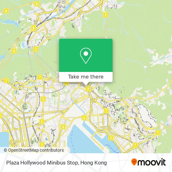 Plaza Hollywood Minibus Stop map