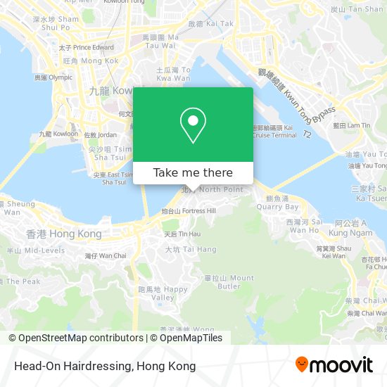 Head-On Hairdressing map