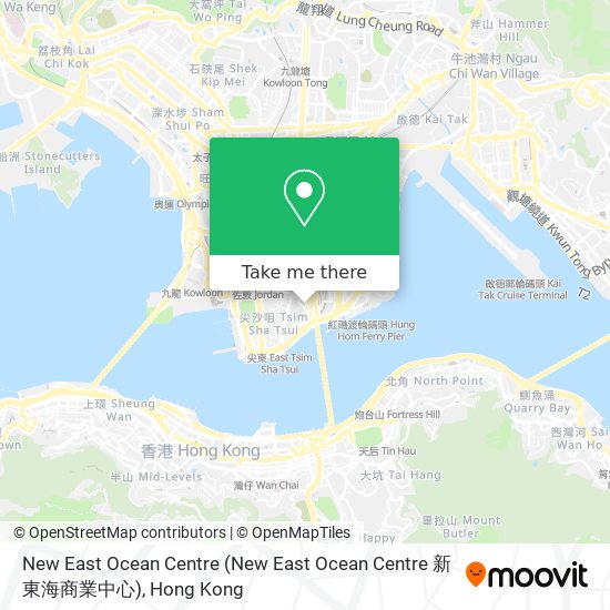 New East Ocean Centre map