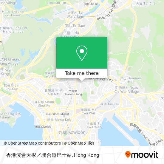 香港浸會大學／聯合道巴士站 map