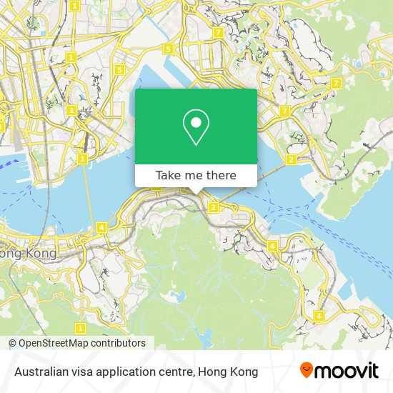 Australian visa application centre map