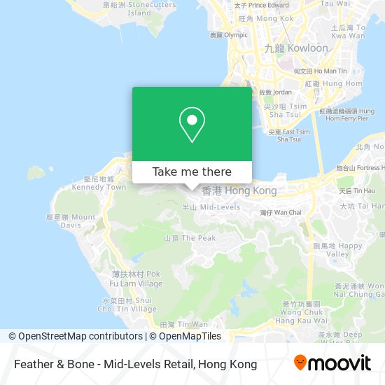 Feather & Bone - Mid-Levels Retail map