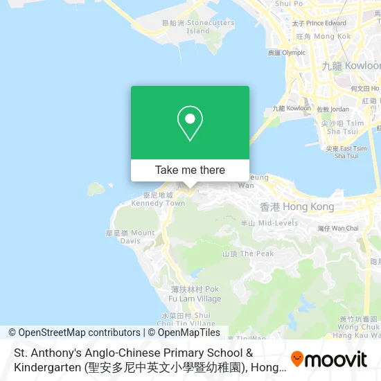 St. Anthony's Anglo-Chinese Primary School & Kindergarten (聖安多尼中英文小學暨幼稚園)地圖