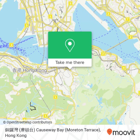 銅鑼灣 (摩頓台) Causeway Bay (Moreton Terrace) map