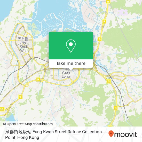 鳳群街垃圾站 Fung Kwan Street Refuse Collection Point map