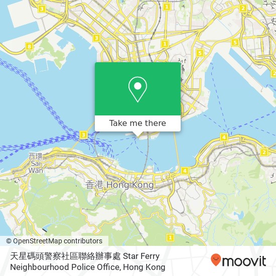 天星碼頭警察社區聯絡辦事處 Star Ferry Neighbourhood Police Office map