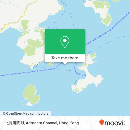 北長洲海峽 Admasta Channel map