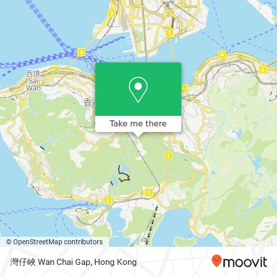 灣仔峽 Wan Chai Gap map