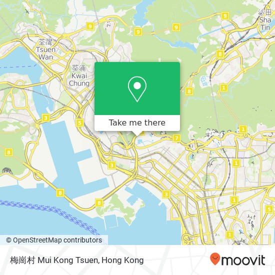 梅崗村 Mui Kong Tsuen map