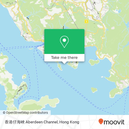 香港仔海峽 Aberdeen Channel map
