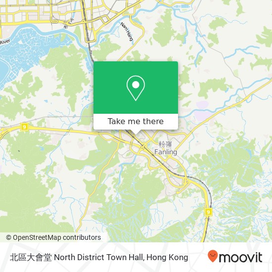 北區大會堂 North District Town Hall map