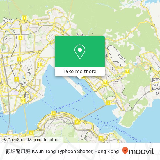 觀塘避風塘 Kwun Tong Typhoon Shelter map