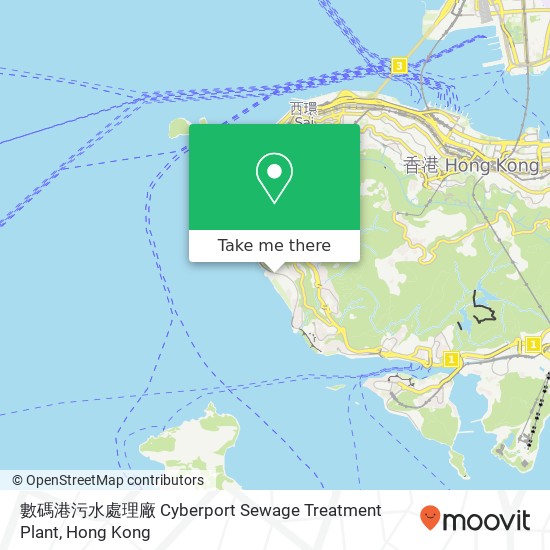 數碼港污水處理廠 Cyberport Sewage Treatment Plant map