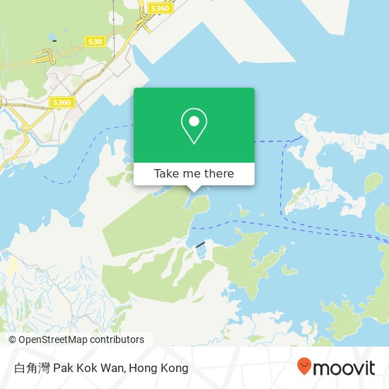 白角灣 Pak Kok Wan map