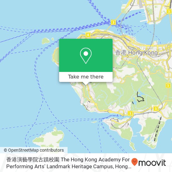 香港演藝學院古蹟校園 The Hong Kong Academy For Performing Arts' Landmark Heritage Campus map
